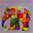 Rainbow Elephant Watercolor